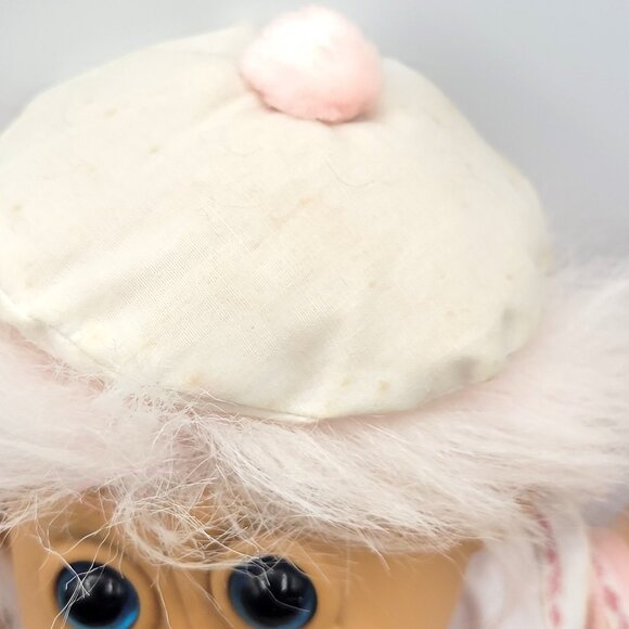 Vintage Russ Berrie Troll Kidz Doll BUFFY Girl Pink Dress Hat 12" WITH TAG - Picture 7 of 10